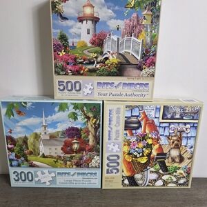 Set of Three Bits and Pieces Jigsaw Puzzles